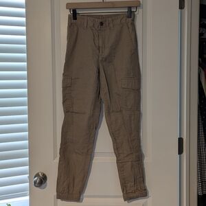 GAP Women's Tan Cropped Cargo Pants